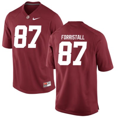 Men's Alabama Crimson Tide #87 Miller Forristall Crimson Replica NCAA College Football Jersey 2403FAEL4